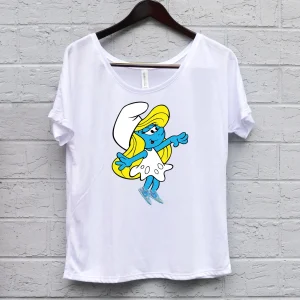 sunshine and daisies smurf women's t-shirt